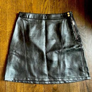 Zara vegan leather mini skirt